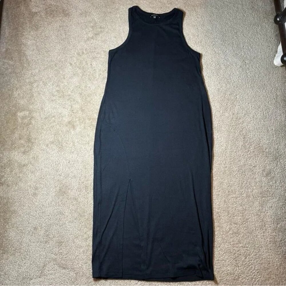 Beyond Yoga Ease Into it Midi Tank Dress, 1X, Black, EUC